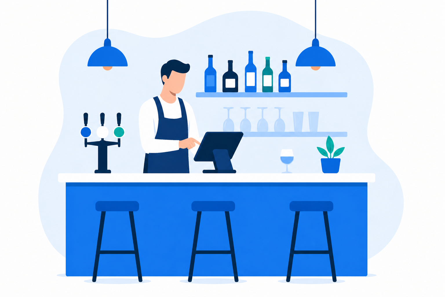Illustration bar Le Ticket