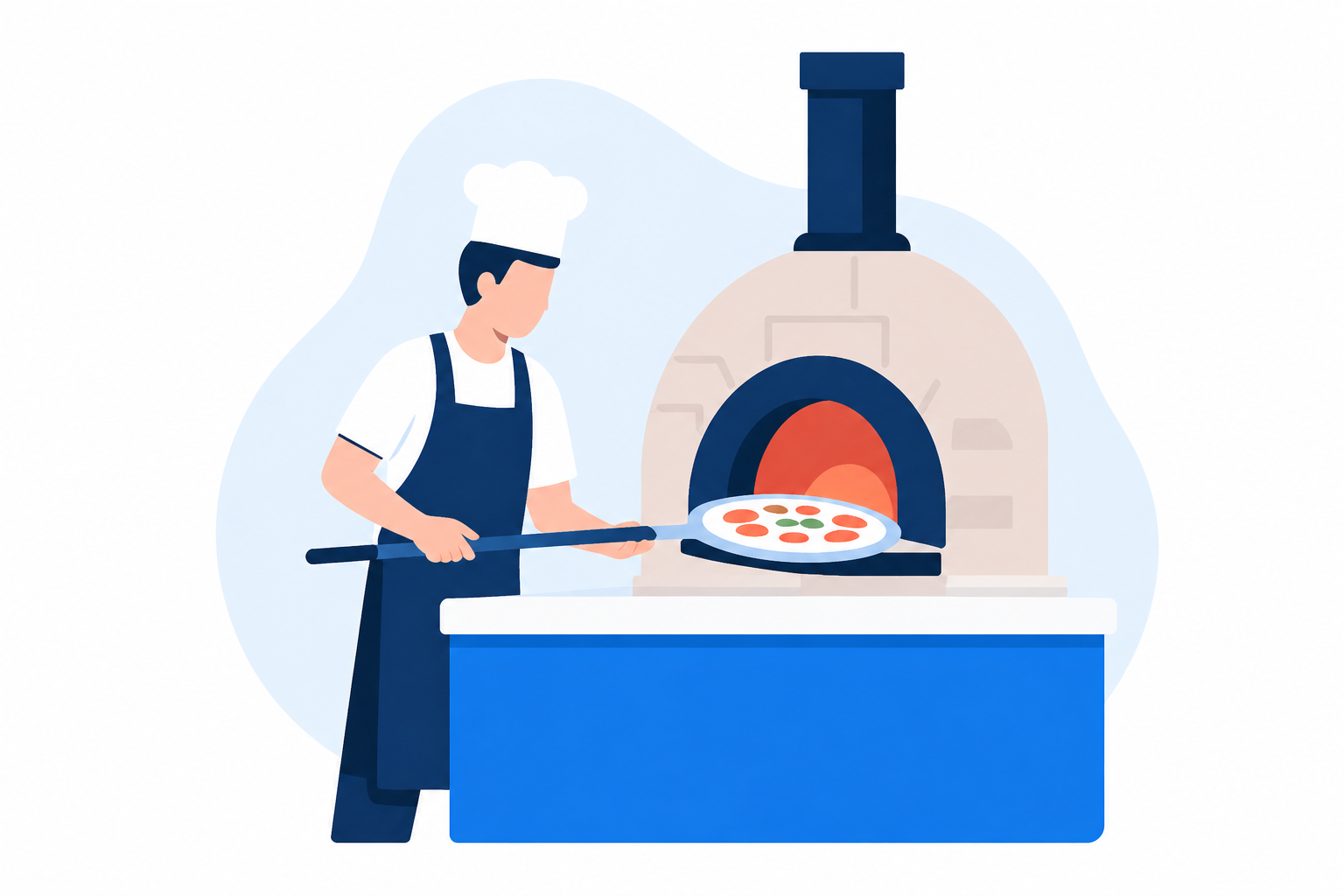 Illustration pizzeria Le Ticket